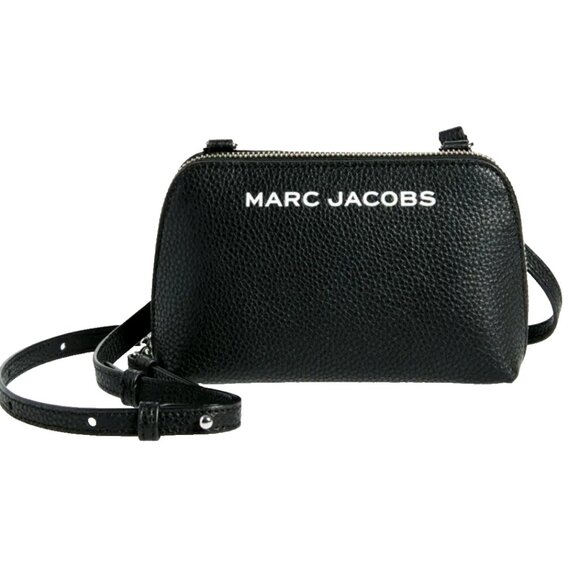 New Marc Jacobs Small Crossbody Pouch Pebble Leather Black - Picture 1 of 6